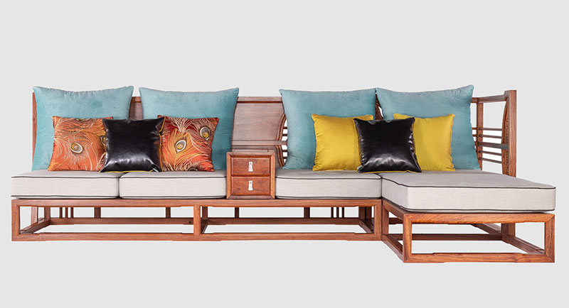 龙岩中式家居装修实木沙发组合家具效果图